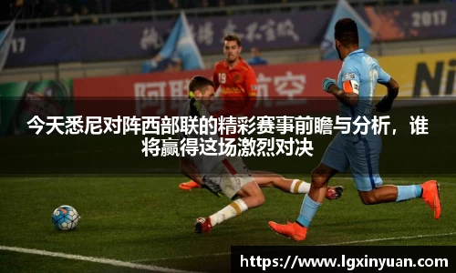 今天悉尼对阵西部联的精彩赛事前瞻与分析,谁将赢得这场激烈对决